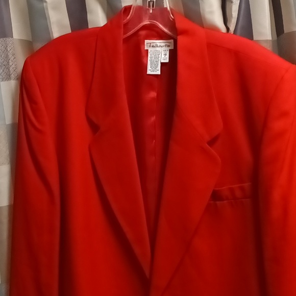 NWOT TALBOTS red l/s linen blend jacket w three pockets Size 18 - Picture 7 of 7
